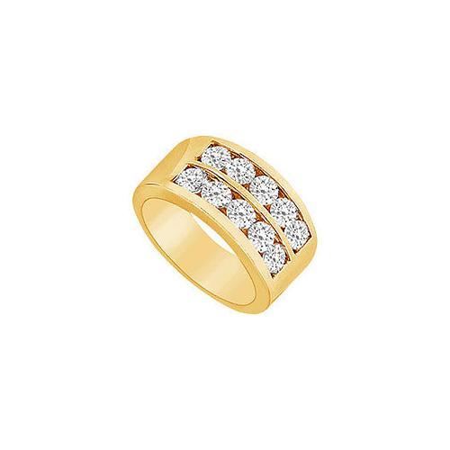 Diamond Row Ring : 14K Yellow Gold - 2.00 CT Diamonds-JewelryKorner-com