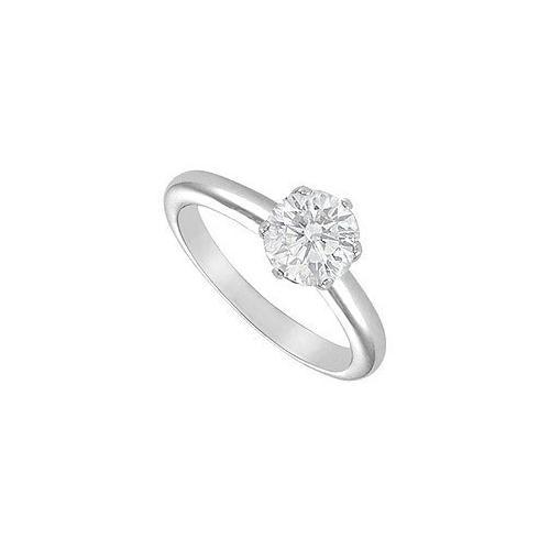 Diamond Solitaire Ring : 14K White Gold - 1.75 CT Diamond-JewelryKorner-com