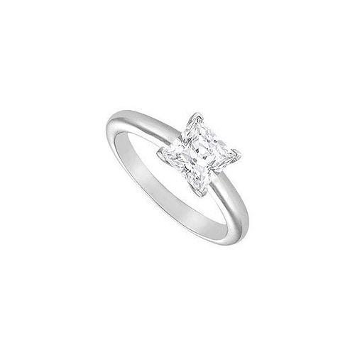 Diamond Solitaire Ring : 18K White Gold  1.75 CT Diamond-JewelryKorner-com