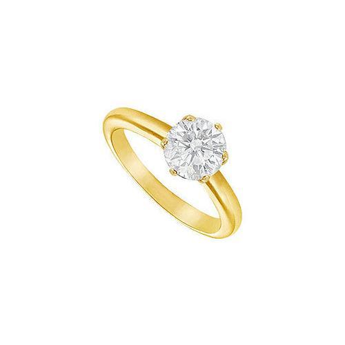 Diamond Solitaire Ring : 18K Yellow Gold  2.00 CT Diamond-JewelryKorner-com
