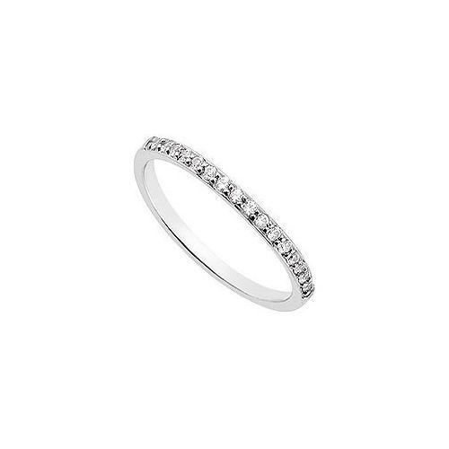 Diamond Wedding Band : 14K White Gold 0.15 CT Diamonds-JewelryKorner-com