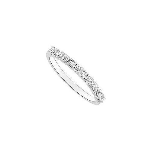 Diamond Wedding Band : 14K White Gold - 0.25 CT Diamonds-JewelryKorner-com
