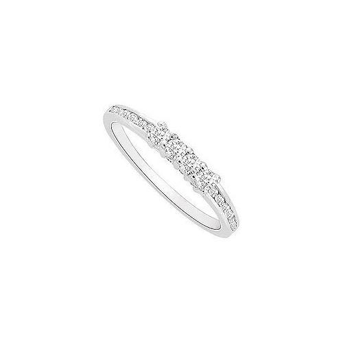 Diamond Wedding Band : 14K White Gold - 0.30 CT Diamonds-JewelryKorner-com