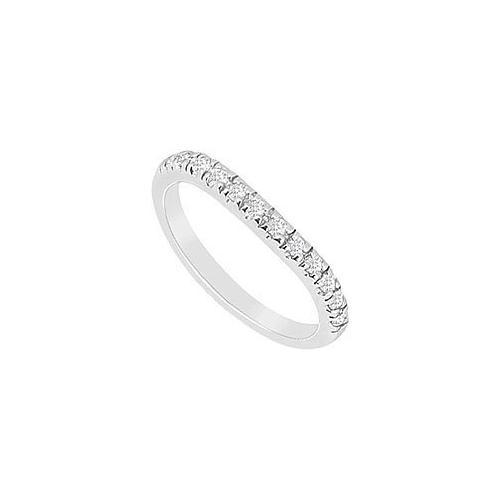 Diamond Wedding Band : 14K White Gold - 0.33 CT Diamonds-JewelryKorner-com