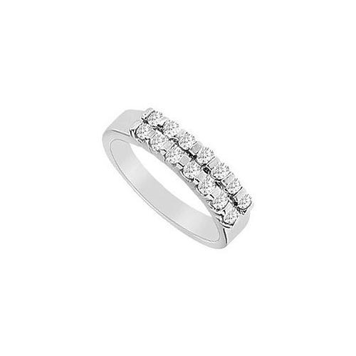 Diamond Wedding Band : 14K White Gold - 0.50 CT Diamonds-JewelryKorner-com