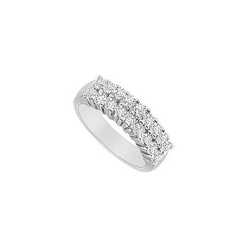 Diamond Wedding Band : 14K White Gold - 0.60 CT Diamonds-JewelryKorner-com