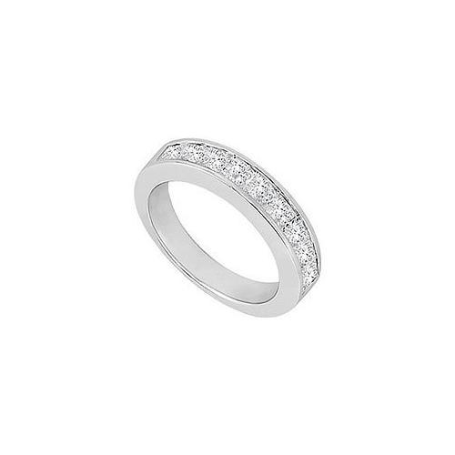 Diamond Wedding Band : 14K White Gold - 1.00 CT Diamonds-JewelryKorner-com