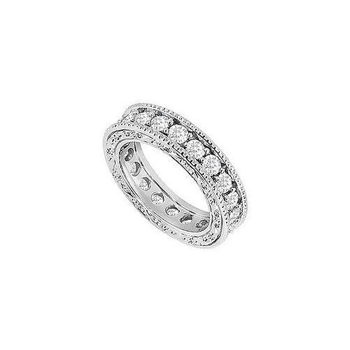 Diamond Wedding Band : 14K White Gold - 1.50 CT Diamonds-JewelryKorner-com