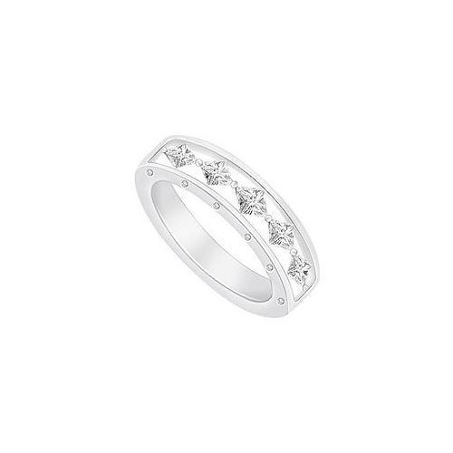 Diamond Wedding Band : 14K White Gold - 2.10 CT Diamonds-JewelryKorner-com