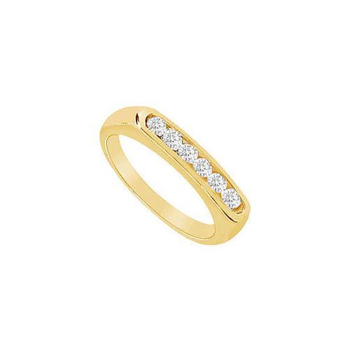 Diamond Wedding Band : 14K Yellow Gold - 0.25 CT Diamonds-JewelryKorner-com