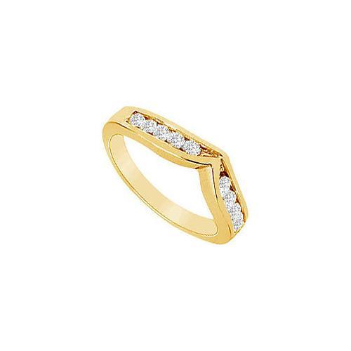 Diamond Wedding Band : 14K Yellow Gold - 0.33 CT Diamonds-JewelryKorner-com