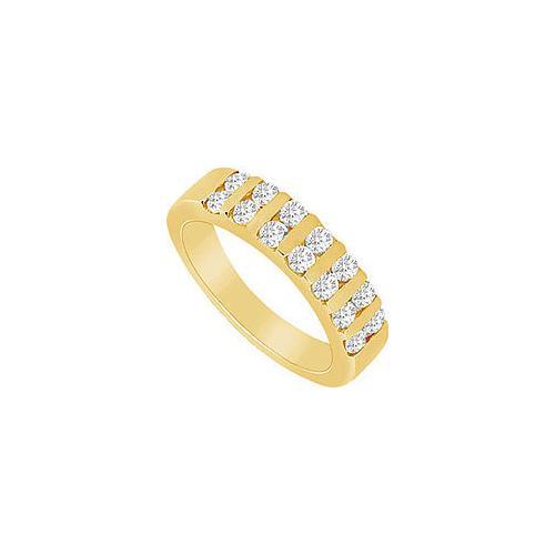 Diamond Wedding Band : 14K Yellow Gold - 0.50 CT Diamonds-JewelryKorner-com