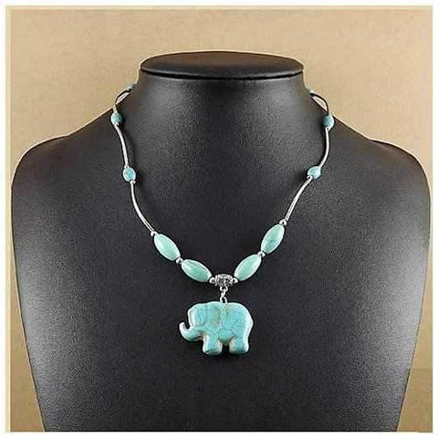 Elephanta Turquoise Necklace-JewelryKorner-com