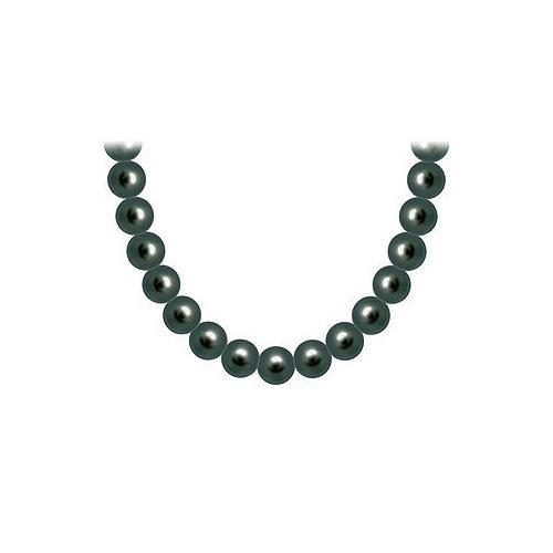 Freshwater Cultured Pearl Necklace : 14K White Gold 9 MM-JewelryKorner-com