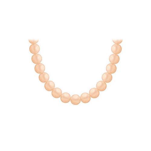 Freshwater Cultured Pearl Necklace : 14K Yellow Gold 9 MM-JewelryKorner-com