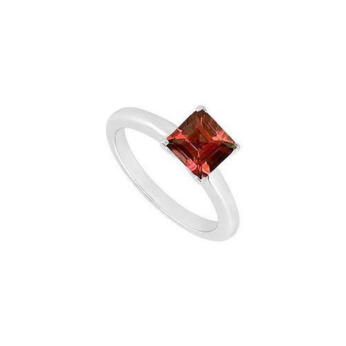 Garnet Ring : 14K White Gold - 0.75 CT TGW-JewelryKorner-com