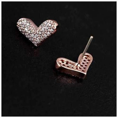 Heart Beats The Pave Heart Earrings-JewelryKorner-com