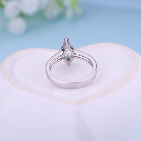 Heart By Heart 2017 Fine Jewelry Ring Real 925 Sterling Silver Topaz Gem Ring for Love Women Wedding Jewelry Accessories Gift-JewelryKorner