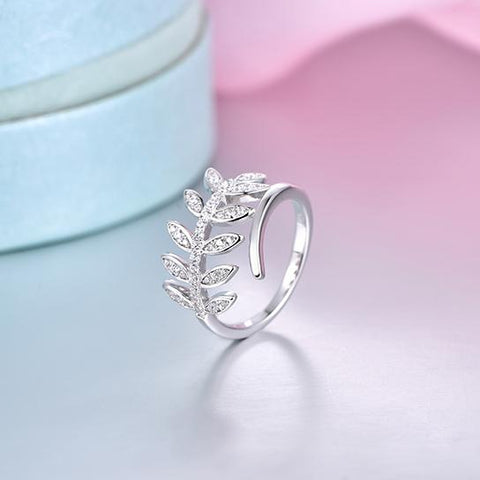 Heart By Heart 2017 New Collection Classic Rings Authentic Laurel Wreath Laurel Leaves 100% Fine 925 Sterling Silver Jewelry-JewelryKorner