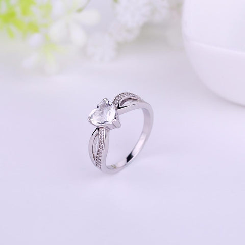 Heart By Heart Big Rings for Women with Gem Stone Solid 925 Sterling silver Ring for Engagement Wedding Luxury Jewelry-JewelryKorner