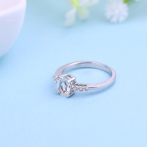 Heart By Heart Finger 925 Silver Rings for Women with Oval Egg Shape Luxury Topaz Fine Jewelry Vintage Allure Ring Custom Size-JewelryKorner