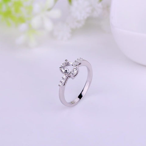 Heart By Heart Finger 925 Silver Rings for Women with Oval Egg Shape Luxury Topaz Fine Jewelry Vintage Allure Ring Custom Size-JewelryKorner