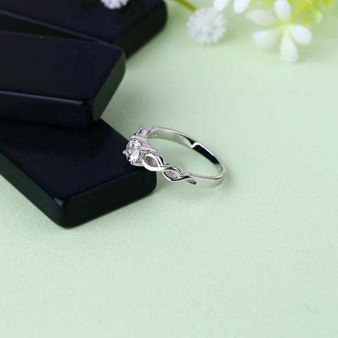 Heart By Heart Infinity White Gold Rings for Women Men 925 Sterling Solid Silver Jewelry Natural Stone Romantic Wedding Rings-JewelryKorner