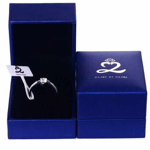 Heart By Heart Sterling Silver Women Men's Ring Weddings Gift Best Seller List with Love Heart Topaz Gem stone Fine Jewelry-JewelryKorner