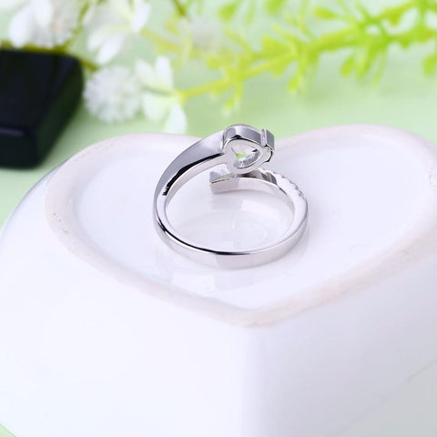 Heart By Heart Vintage Style 925 Silver Rings for Women Couples Pure Sterling Silver Classic Topaz Custom Jewelry Wholesale Ring-JewelryKorner