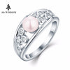 JO WISDOM 100% 925 Silver Ring for Women Wedding Ring with Freshwater Pearl for Wedding Decorations-JewelryKorner