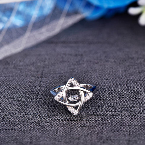JO WISDOM April Birthstone Diamond Rings for Women Silver 925 Jewelry Women Wedding Rings-JewelryKorner