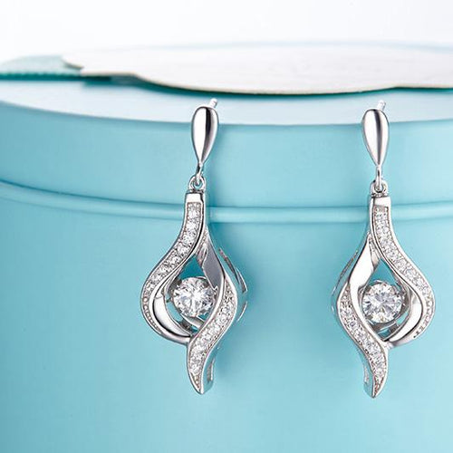 JO WISDOM Fine Jewelry Silver Earring Natural Stone Topaz Costume Jewelry Earrings Drop Earring Long Earring Wedding Decorations-Earrings-JewelryKorner