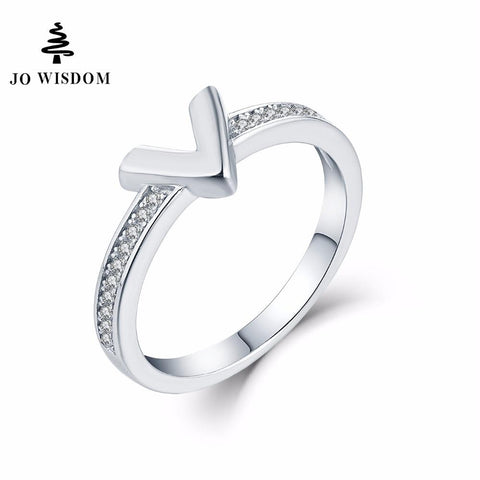 JO WISDOM Fine Rings 925 Silver Jewelry Simple Rings for Women Wedding Ring Engagement Ring for Women Best Gift for Lover-JewelryKorner