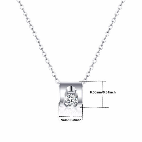 JO WISDOM Silver 925 Jewelry Bijouterie Necklaces Heart Pendants with CZ Ladies Jeweley Bijouterie on the neck for girls-JewelryKorner