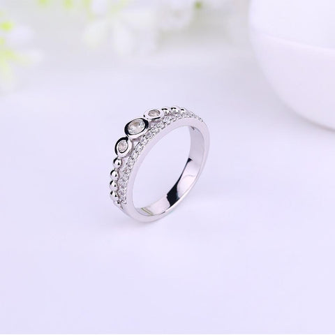 JO WISDOM Silver Rings 925 Silver Jewelry Simple Rings for Women Wedding Ring Engagement Ring for Women Best Gift for Lover-JewelryKorner
