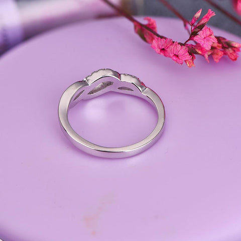 JO WISDOM Trendy 100% 925 Silver Jewelry Rings for Women Wedding Ring Engagement Ring for Women Best Gift for Lover-JewelryKorner
