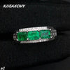 KJJEAXCMY Fine jewelry 925 Sterling Silver with natural emerald rings for women-JewelryKorner