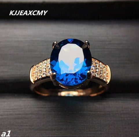 KJJEAXCMY Fine jewelry 925 Sterling Silver with natural topotecantreatment shinv ring and silver-JewelryKorner