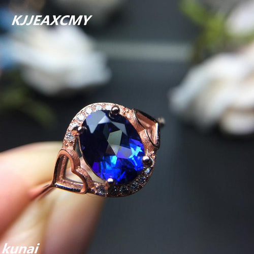 KJJEAXCMY Fine jewelry, Multicolored jewelry 925 silver inlay natural Tanzanite color Topaz ladies wholesale silver rings-JewelryKorner