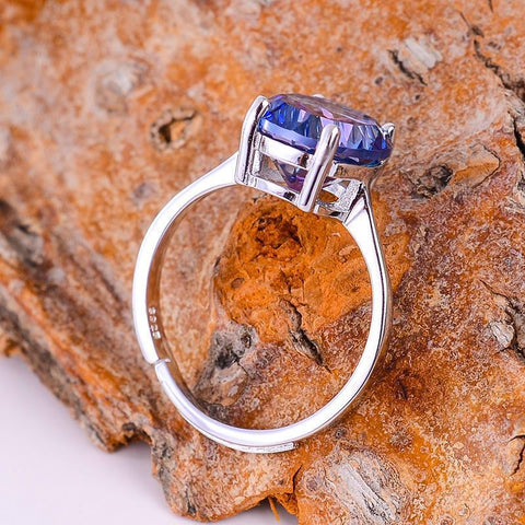 KJJEAXCMY Fine jewelry, Multicolored Jewelry Girls STERLING SILVER RING 925 silver inlay Tanzania color Topaz Ring-JewelryKorner