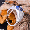 KJJEAXCMY Fine jewelry Multicolored jewelry wholesale 925 silver color topaz ring shinv ang Tanzania Mens-JewelryKorner