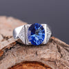 KJJEAXCMY Fine jewelry Wholesale direct color jewelry 925 silver ang Tanzania color Topaz Ring Mens-JewelryKorner