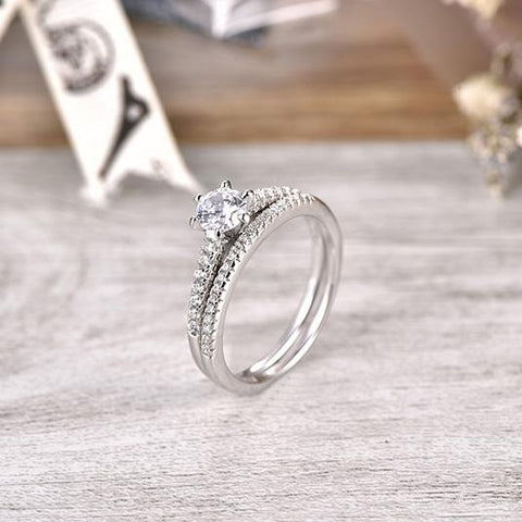 Natural Topaz 925 Sterling Silver Women Wedding Bridal Sets Ring with Natural Narural Topaz for Women-JewelryKorner