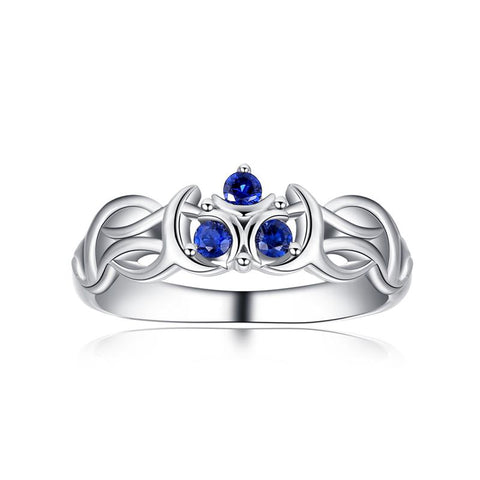 The Legend of Zelda Fans Ocarina of Time Zora Sapphire Inspired Natural Colored Gems Ring Breath of the Wild Gift in BOX-JewelryKorner