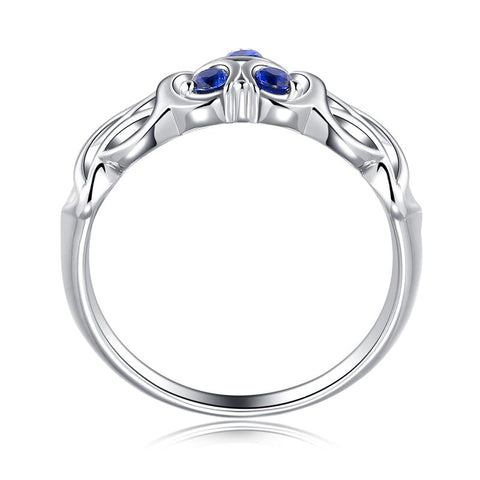 The Legend of Zelda Fans Ocarina of Time Zora Sapphire Inspired Natural Colored Gems Ring Breath of the Wild Gift in BOX-JewelryKorner