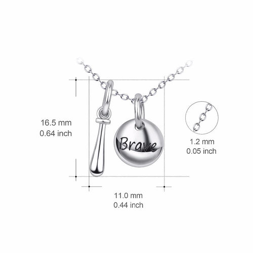 YAFEINI 925 Sterling Silver Sport Style Baseball Pendants Necklaces Sport Fitness Creative Jewelry Gift For Friends PYX0232-JewelryKorner