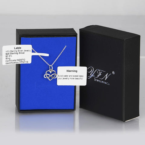 YAFEINI Women's Jewelry S925 Sterling Silver choker Necklaces & Pendants Endless love GNX8793-JewelryKorner