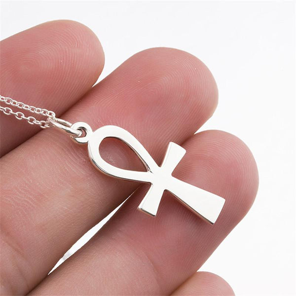 YFN Wholesale Egyptian Ankh Charms 925 Sterling Silver Cross Pendants Necklaces with Rolo Chain Fashion Jewelry Collares GNX8769-JewelryKorner