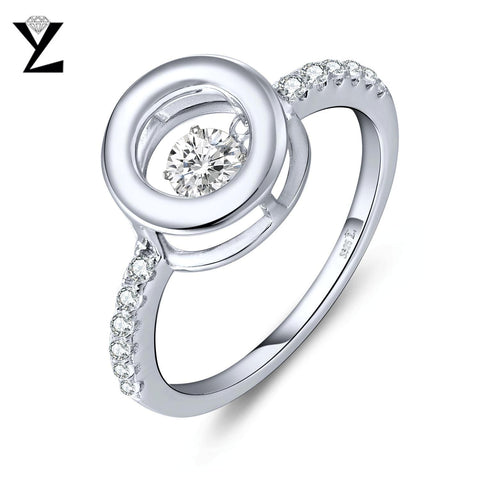 YL Dancing Topaz Stone Engagement Rings for Women Fine Jewelry Wedding 925 Sterling Silver Sterling Silver Jewelry Wholesale-JewelryKorner