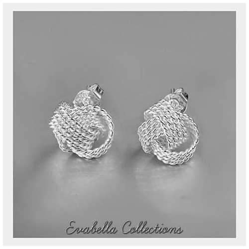 Knotty And Nice - The Knotted Rope Earrings in Silver-JewelryKorner-com
